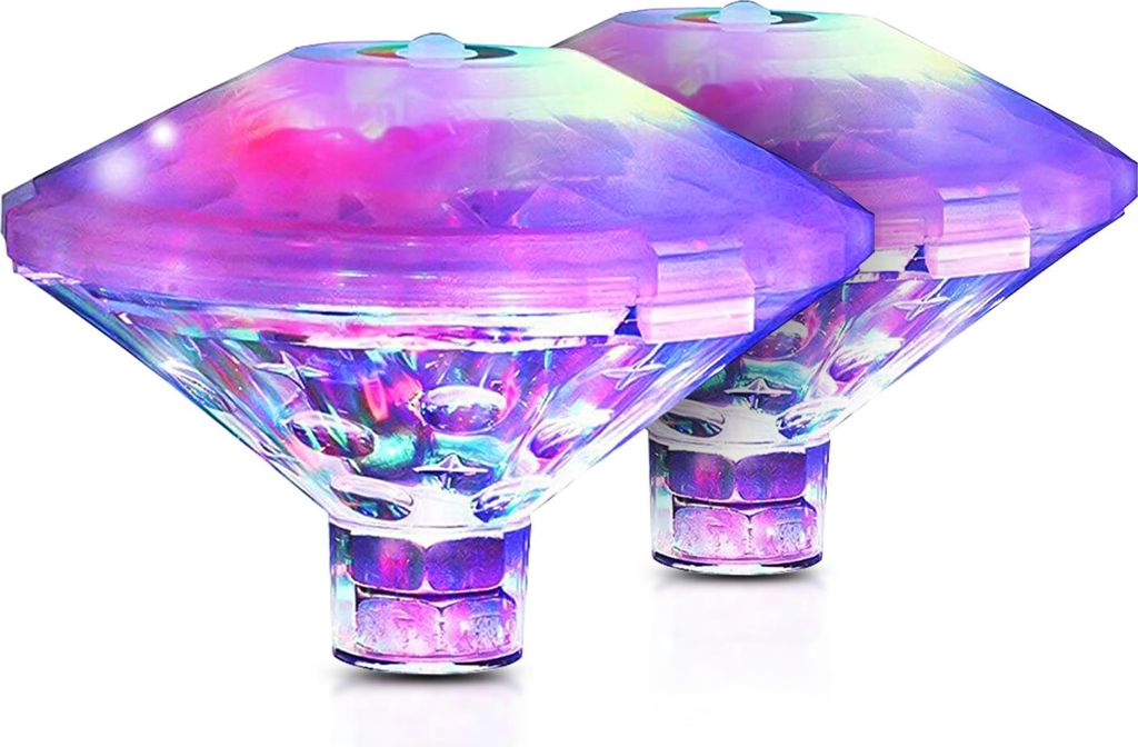 2 STueCKE LED Diamant Wasserdichte Unterwasserlicht Produktbild 