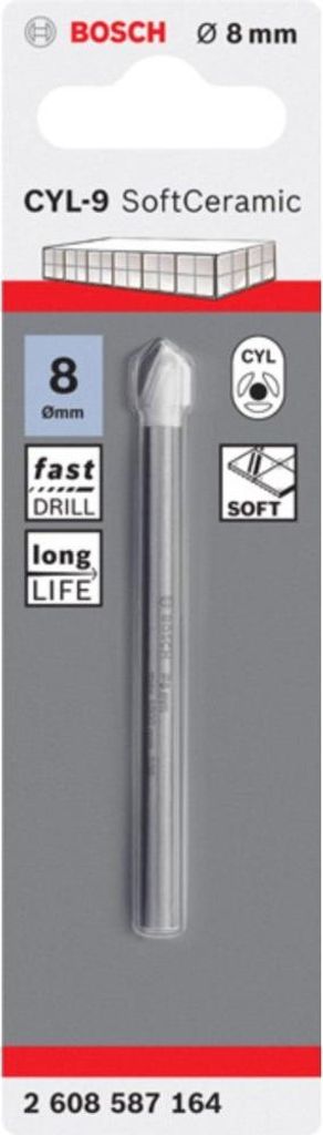 The image shows the packaging of a Bosch drill bit.