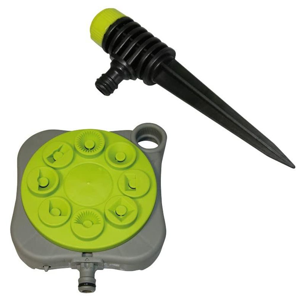 Gartensprenger Sprühregner Xclou 360° Erdspieß Sprinkler Produktbild 