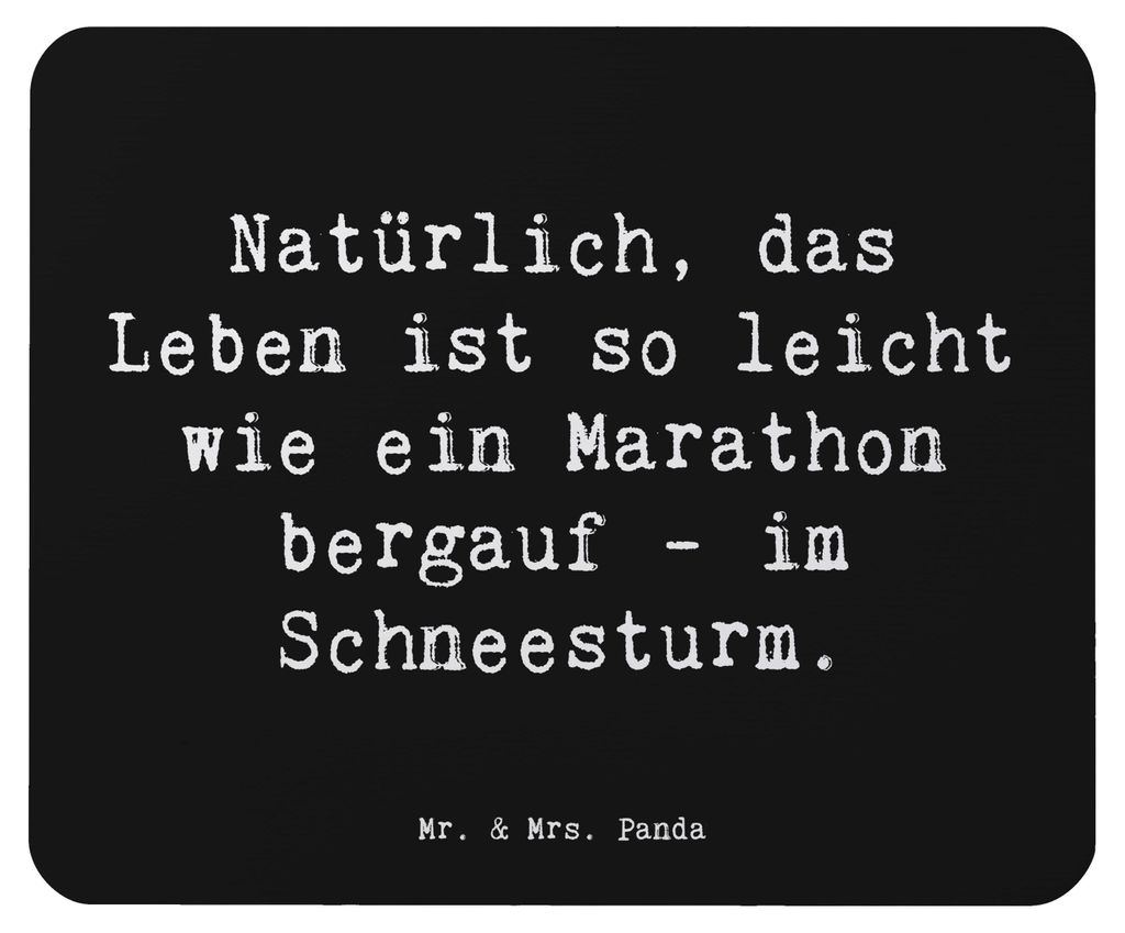 Mr. & Mrs. Panda Mouse Pad Spruch Leichtigkeit im Leben - Schwarz - Geschenk, laptop mauspad, Stimmung, mousematte, Entspannung, Motivation, Zitat,...