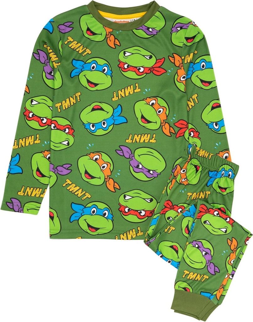Teenage Mutant Ninja Turtles - Schlafanzug mit langer Hose für Kinder NS6928 (140) (Grün)