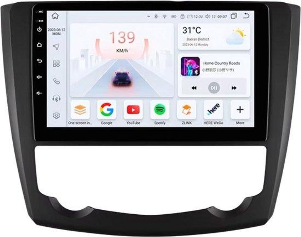 Autoradio mit Bluetooth und CarPlay für Renault Kadjar (2015–2019) – kompatibel mit Apple und Android – Stereoanlage mit Navigationssystem ...