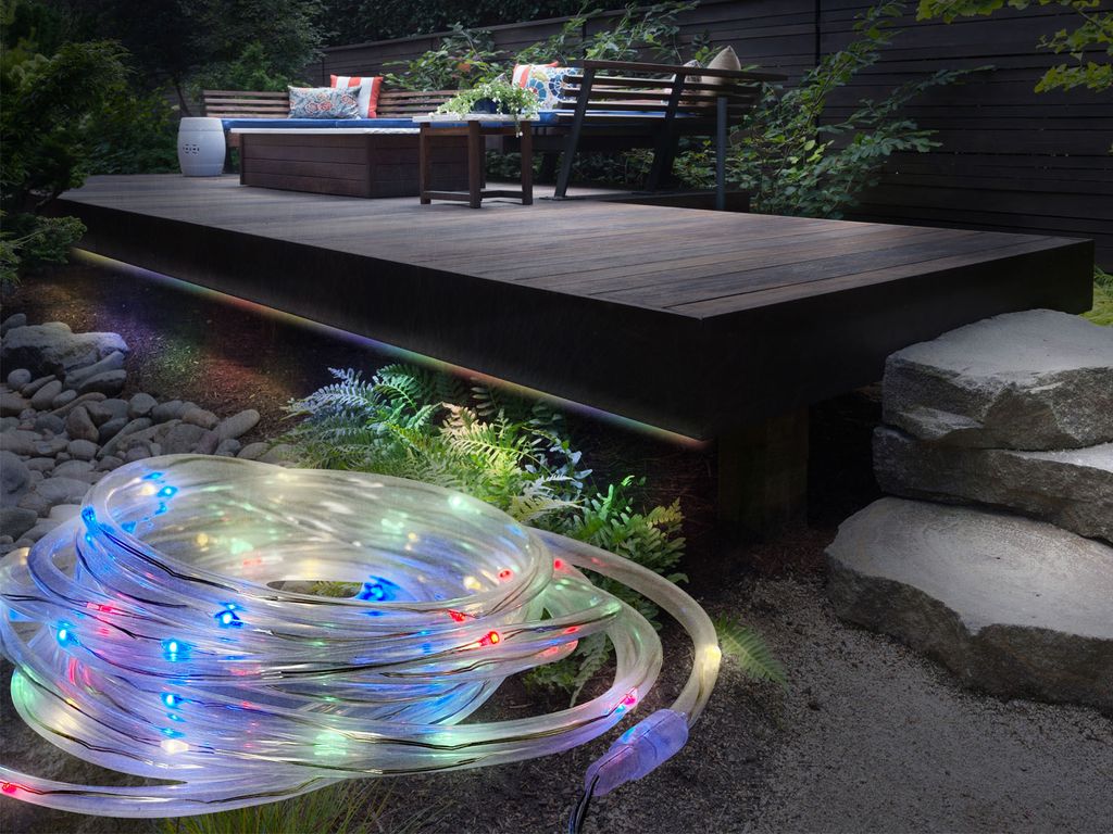 LED Solar Lichtschlauch für Gartenbeleuchtung Außen RGB Produktbild 