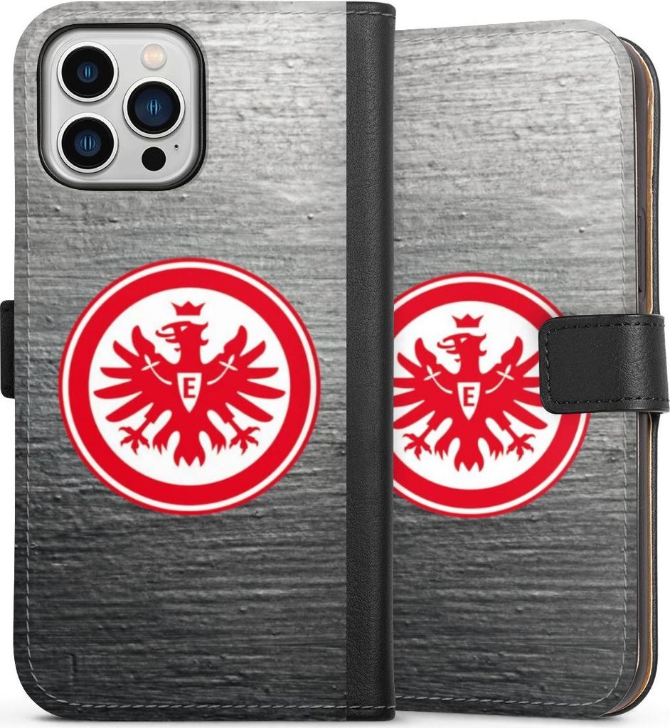 DeinDesign Klapphülle für Apple iPhone 13 Pro Max Handytasche Lederhülle Tasche Eintracht Frankfurt Logo SGE