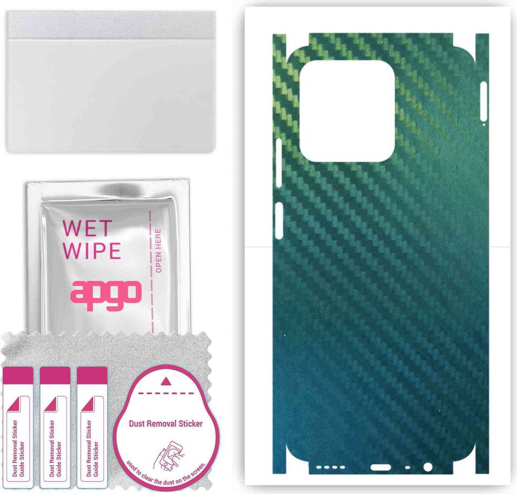 apgo Rückseite + Seiten Schutzfolie, Skin, kompatibel mit Realme Narzo N53, Hinten Displayschutzfolie aus Vinylfolie, kratzfest, einfache Montage ...