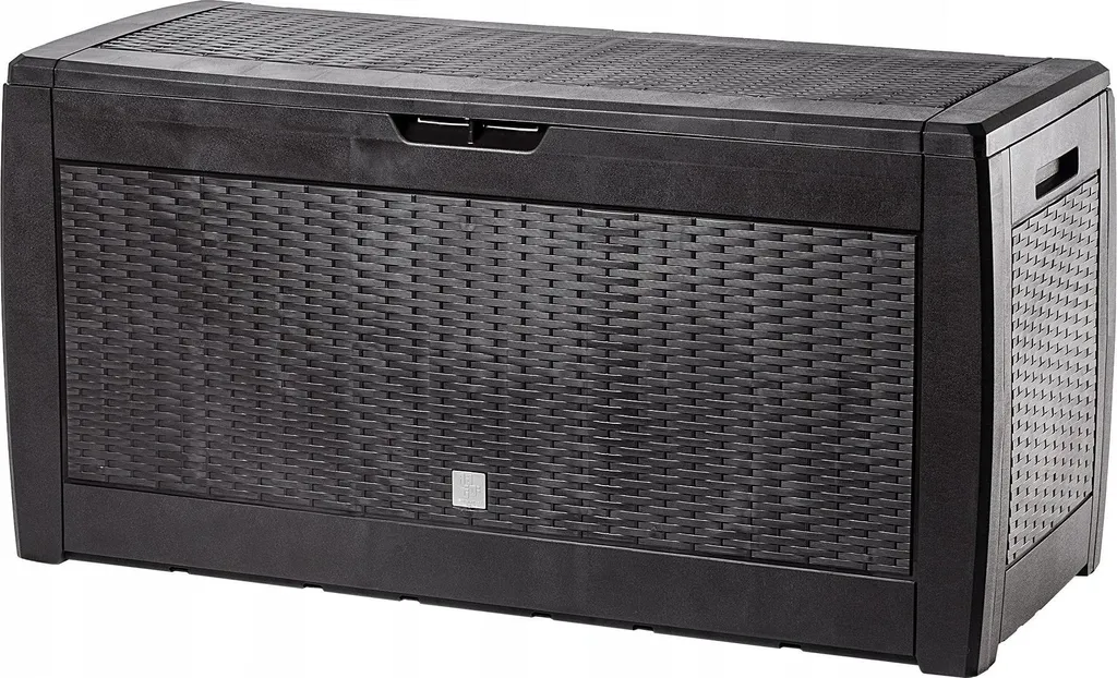 Coffre de rangement jardin 310L marron pour coussins et accessoires