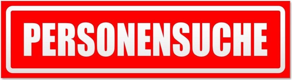 Kiwistar Personensuche invertiert Magnetschild Schild magnetisch - 30cm Rot - Magnetfolie für Auto PKW Kfz