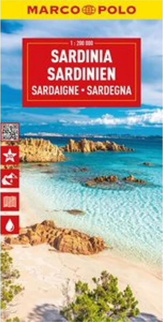 Carte Sardaigne Marco Polo 1:200.000 : Idéale pour Road Trip Italie