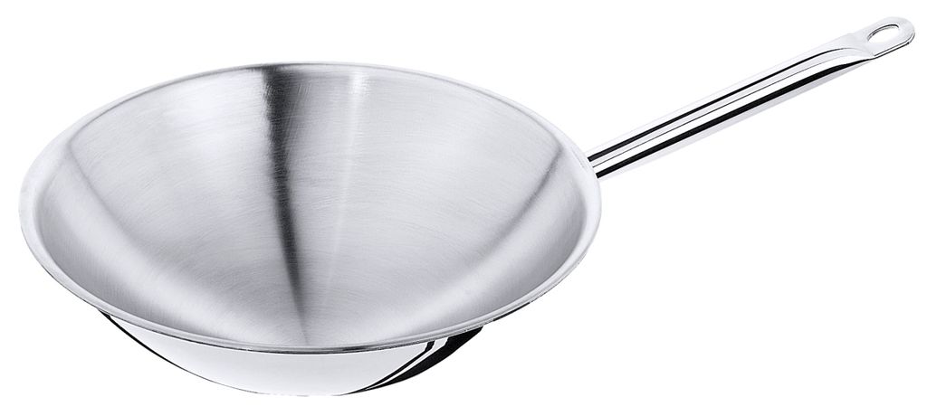 Contacto Edelstahl Wok Edelstahl mehrschichtig runder Boden Produktbild 