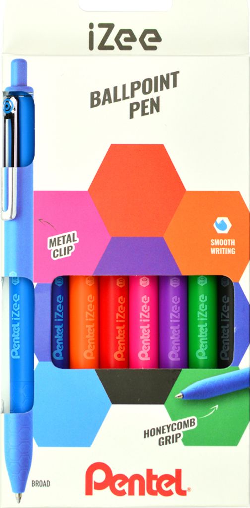 Pentel Druck-Kugelschreiber iZee 8er Etui