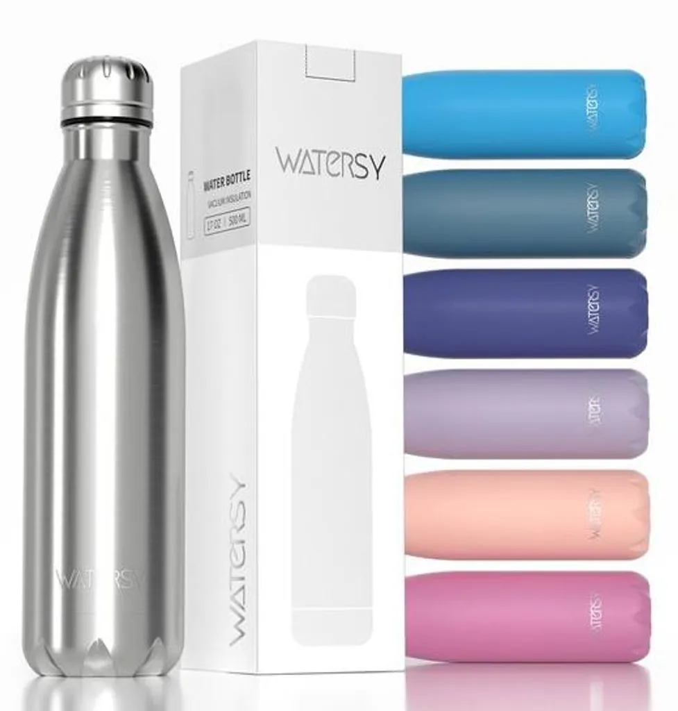 Gourde isotherme enfant 500 ml en acier inoxydable - Modèle Sport Bleu