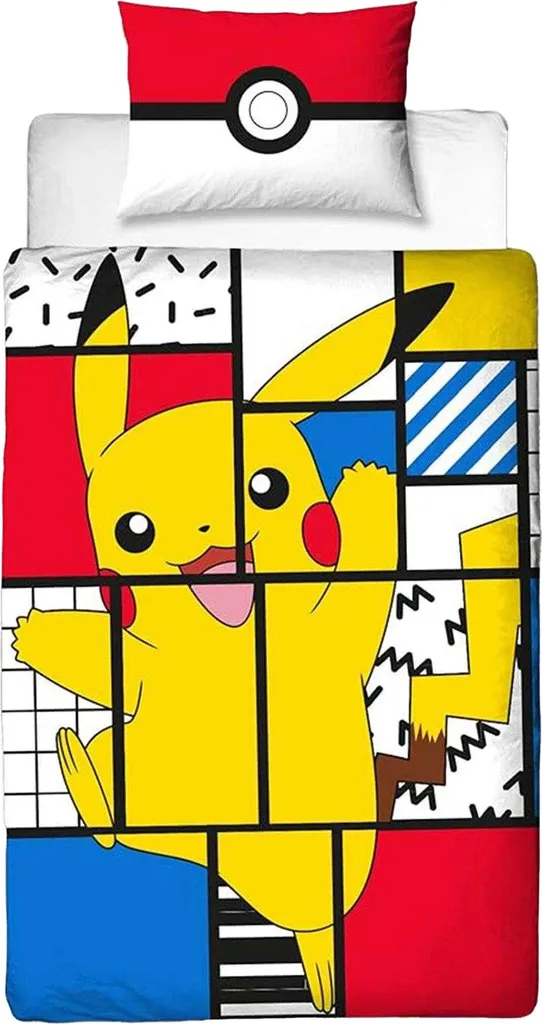 Linge de Lit Pokémon Super Memphis Multicolore TC728 en Coton Doux