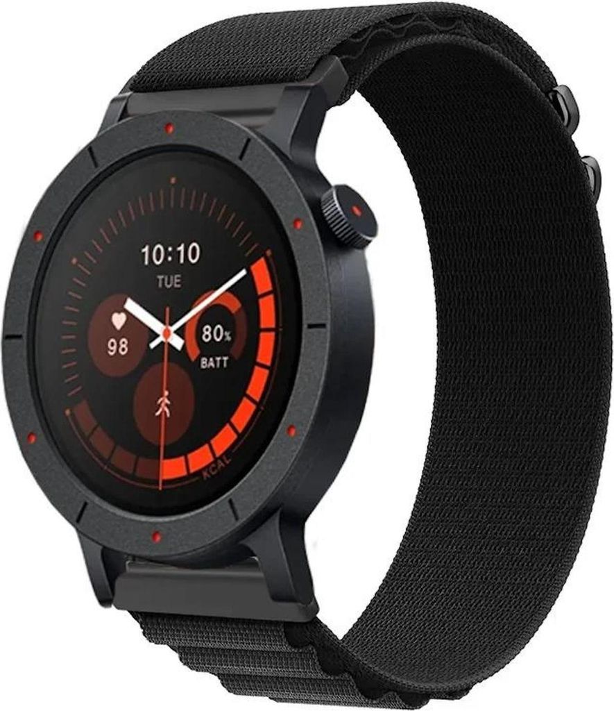 Alpine Loop Nylon Armband für CMF Watch 3 Pro verstellbar Design Schwarz
