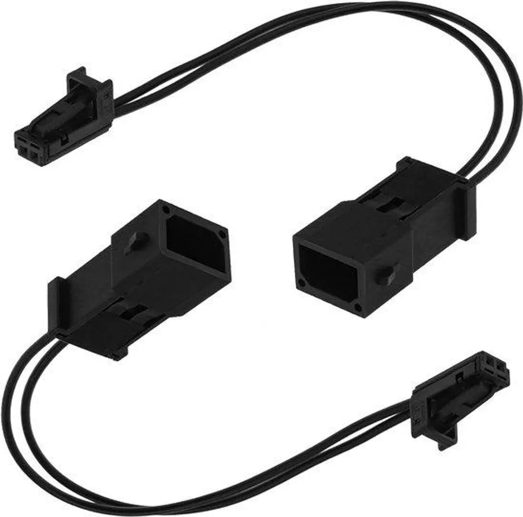 Câble de raccordement luminaire intérieur bipolaire 15 cm 0,5 mm² noir