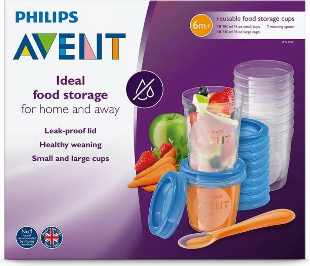 Récipients de Conservation Philips Avent SCF72 Set de 41 Pots pour Bébé