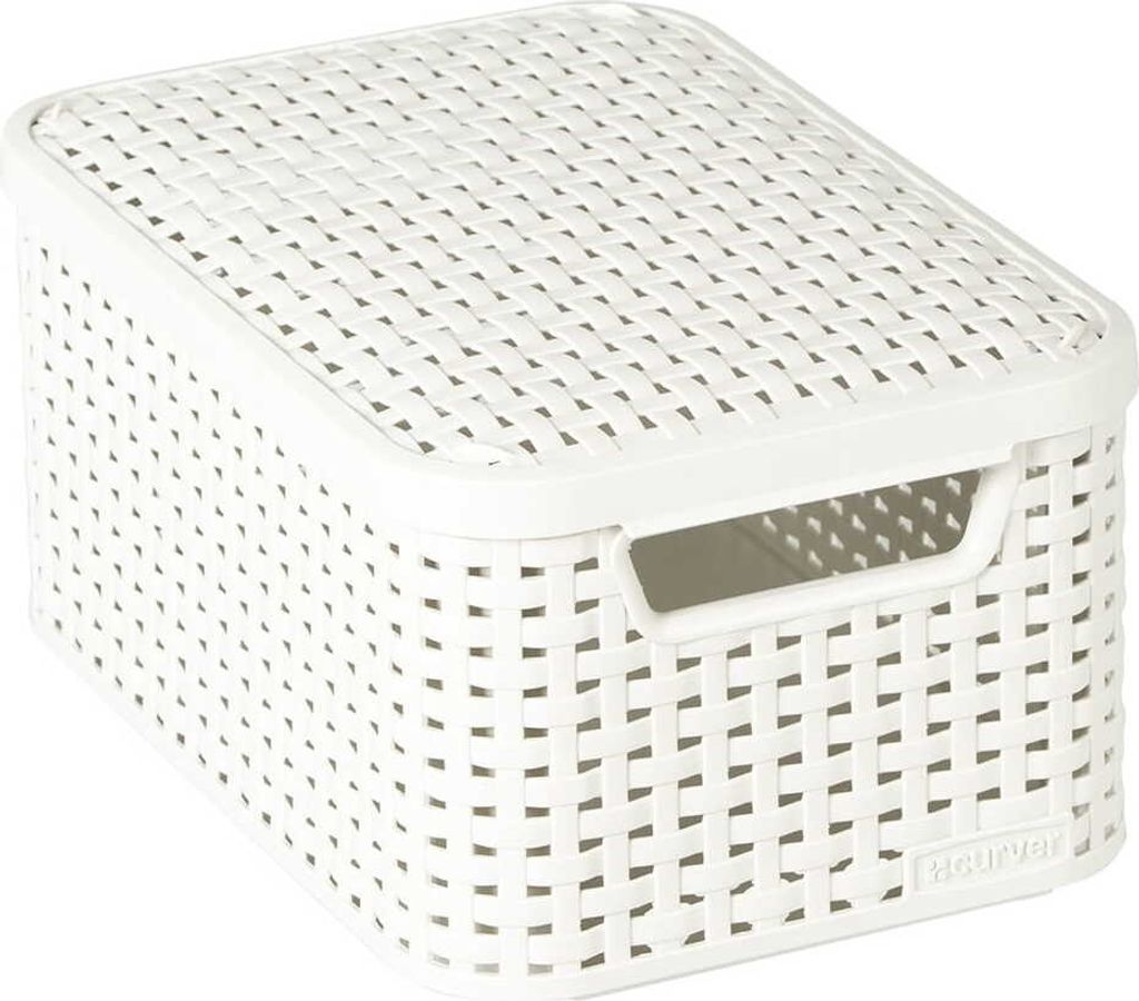 Úložný box RATTAN Style2 s víkem S - krémový 03617-885 Obrázek produktu 