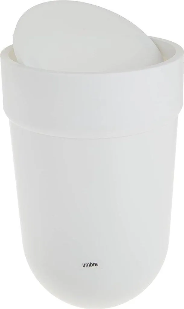 Poubelle de salle de bain 6L blanche - Format compact pour petits coins