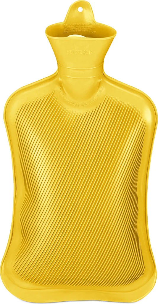 Bouillotte 2 litres jaune pour soulager les tensions et rester au chaud