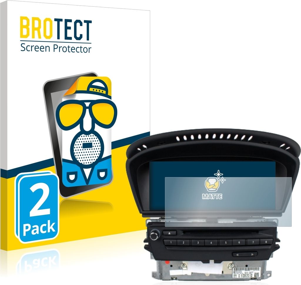 2x BROTECT Schutzfolie für BMW 3 E93 2011 CIC professional navigation Displayschutz Displayschutzfolie Folie Matt Entspiegelungsfolie