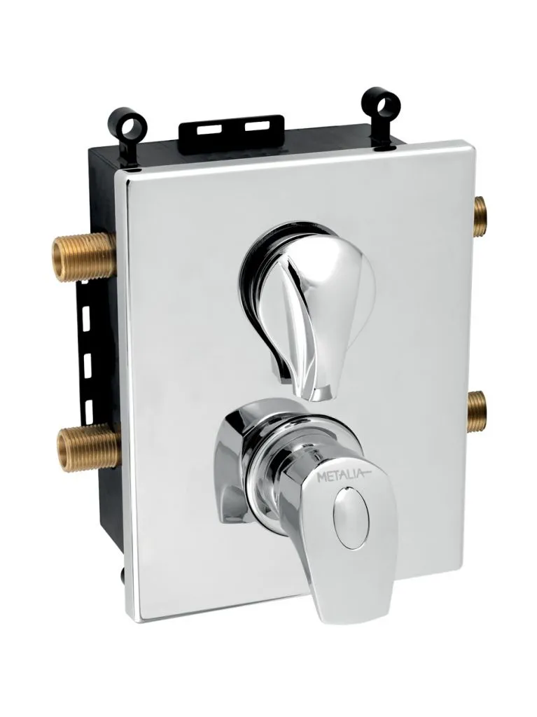 Boîtier piles Novaservis BOX57052RT thermostatique 2 sorties finition inox