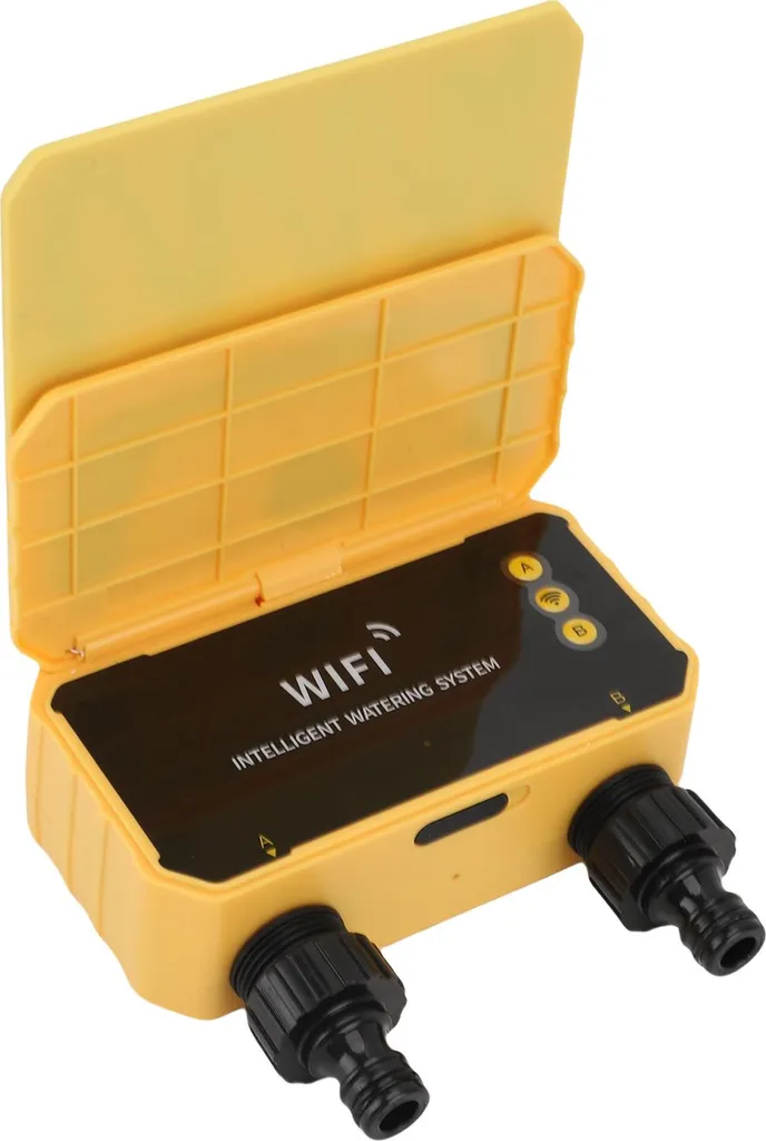 Programmateur d'arrosage automatique WiFi double zone à énergie solaire