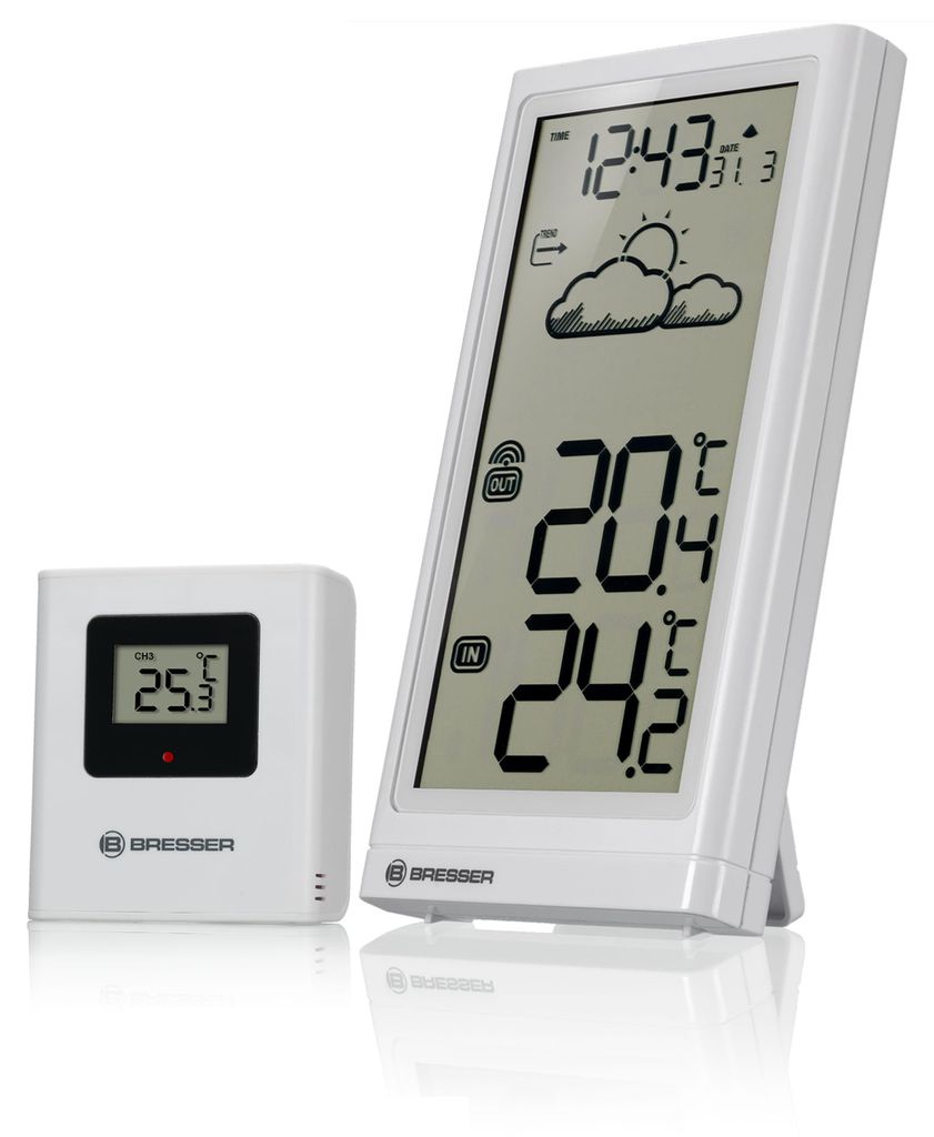 BRESSER RC Wetterstation Meteo Temp weiß 7004200GYE000 Produktbild 