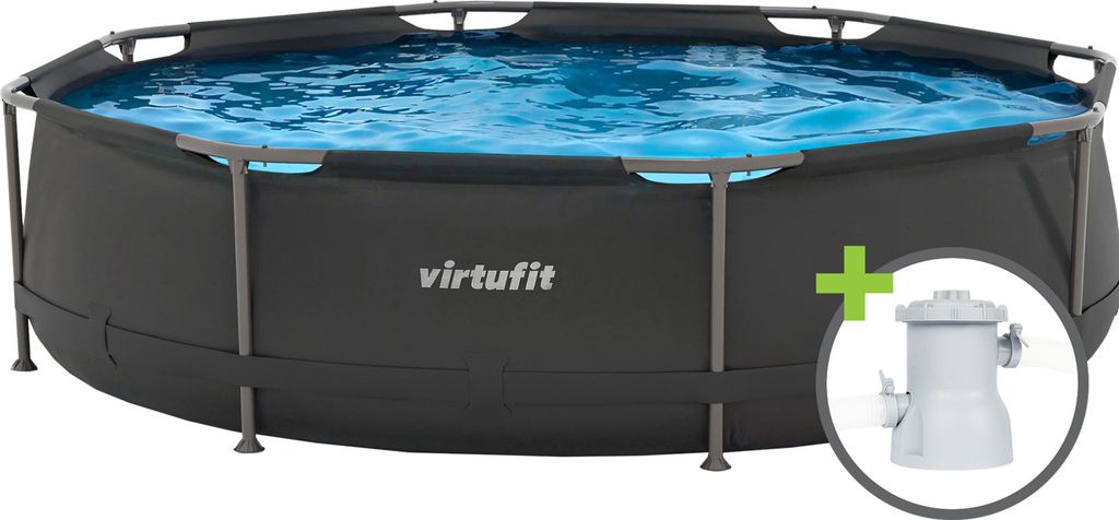 VirtuFit Rundschwimmbecken – 305 cm – inklusive Filterpumpe