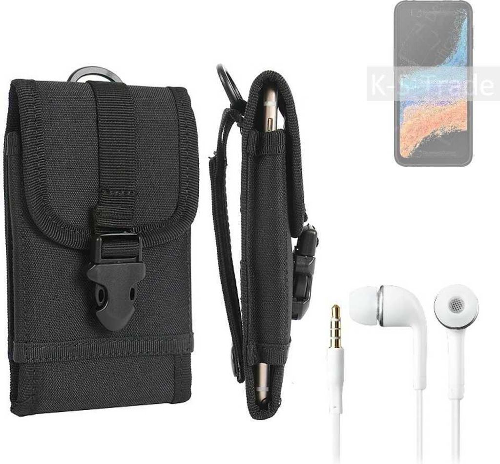 K-S-Trade Holster Schutz Hülle kompatibel mit Samsung Galaxy XCover6 Pro Gürteltasche Handy Hülle Tasche outdoor Seitentasche schwarz 1x +