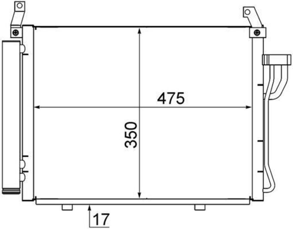 MAHLE AC 17 000S Kondensator Klimaanlage Klimakondensator Produktbild 