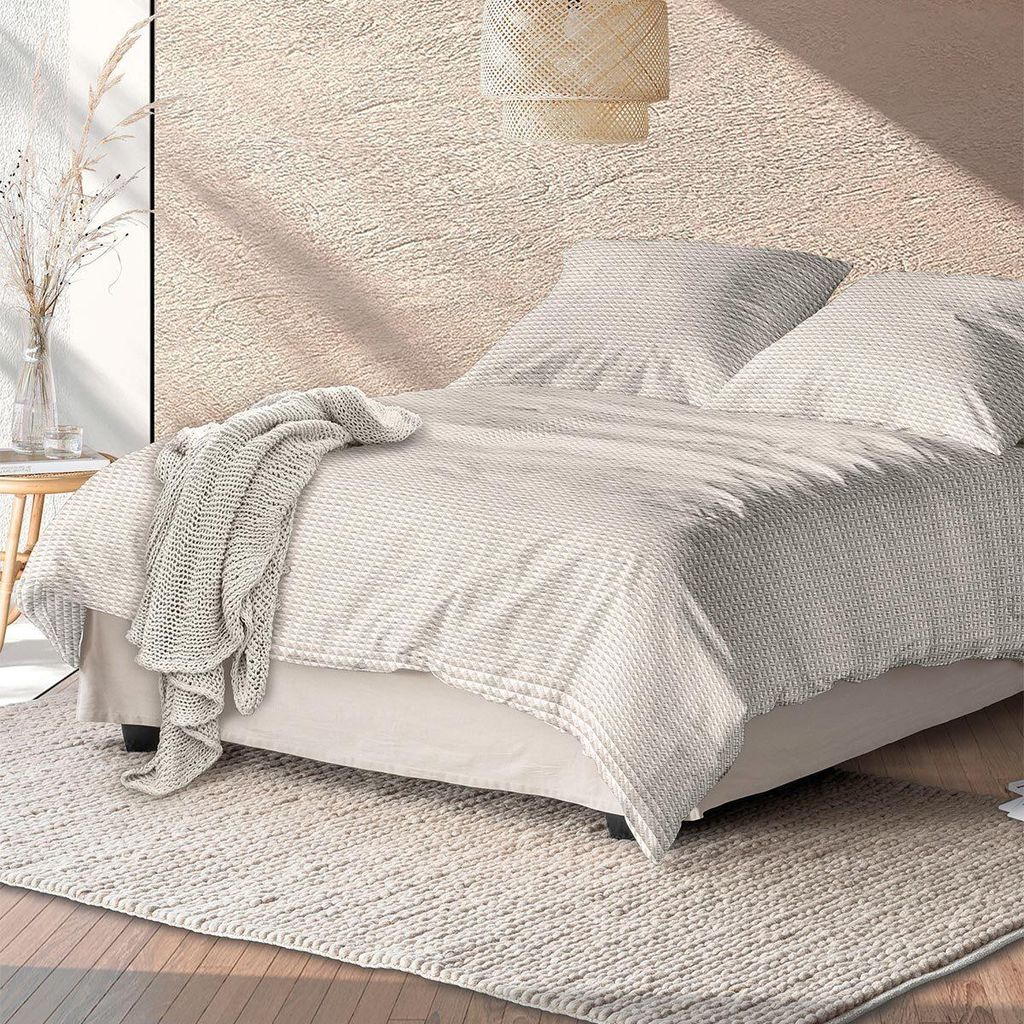 Irisette Seersucker Bettwäsche Easy 8659 135x200 cm + 80x80 Produktbild 