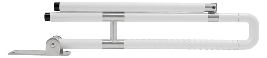 Wandstützgriff für Toiletten, 60x70cm, Haltegriff für Behinderten-WC, Aufstehhilfe für Senioren mit rutschfestem Griff, Edelstahl, bis zu 300KG...