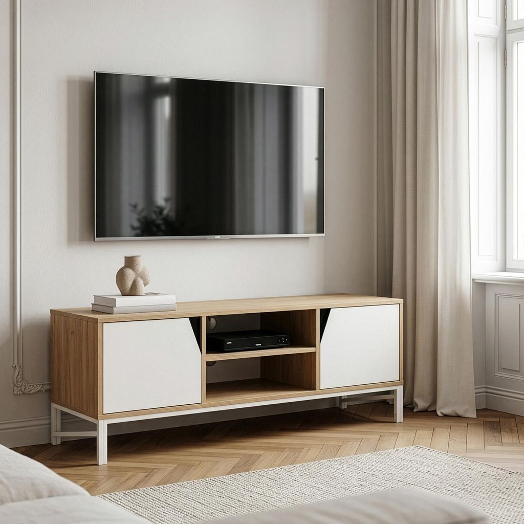Fernsehschrank 'Kerrköndam' mit 2 Türen und 2 offenen Produktbild 