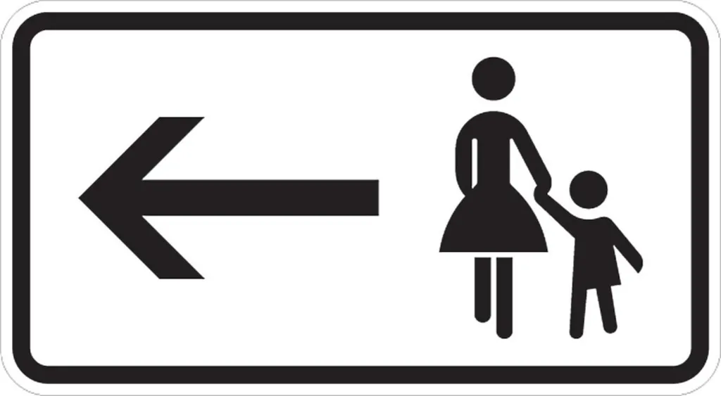 Panneau VZ 1000-12 Trottoir en face RA2 rectangulaire 330x600x2 mm
