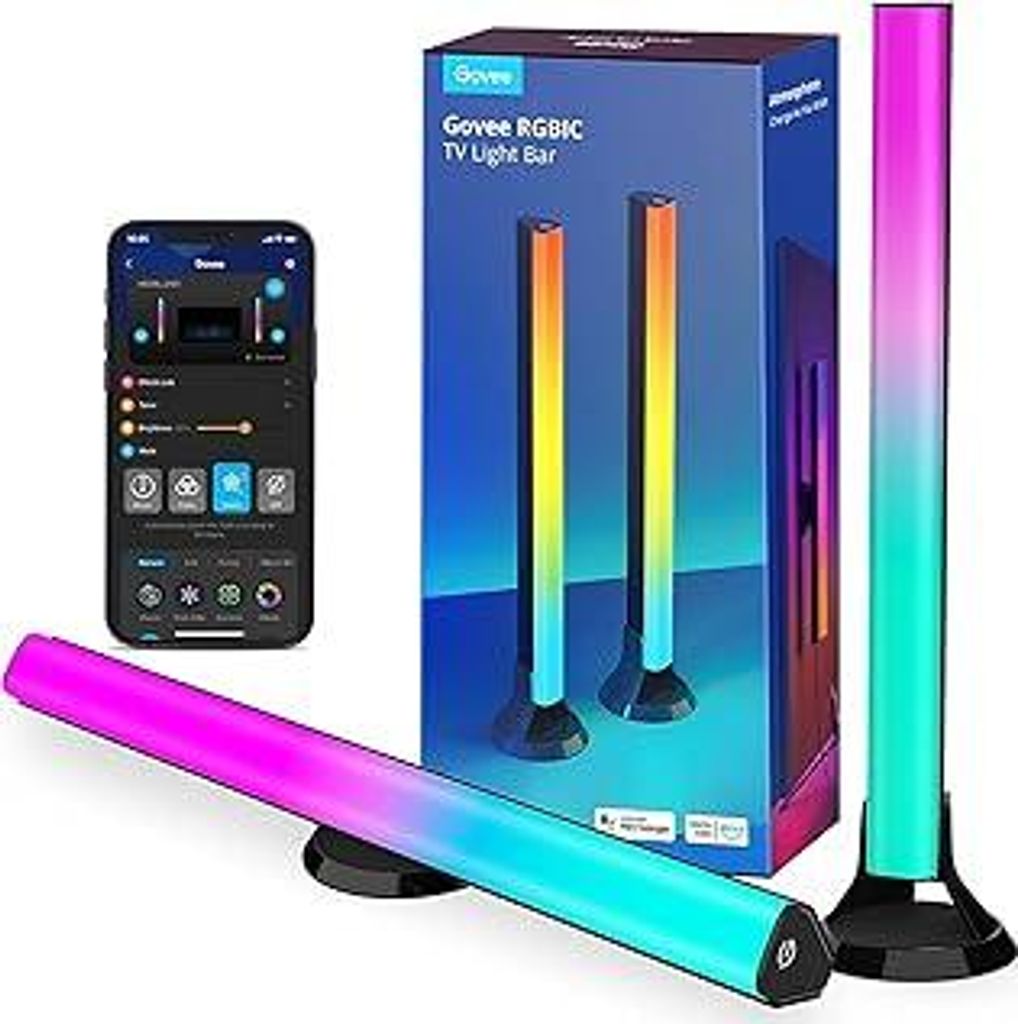 Govee RGBIC LED Lightbar, TV Hintergrundbeleuchtung für 45-70 Zoll, LED TV Backlights Funktioniert mit Alexa, Steuerbar über App für Gaming Deko...
