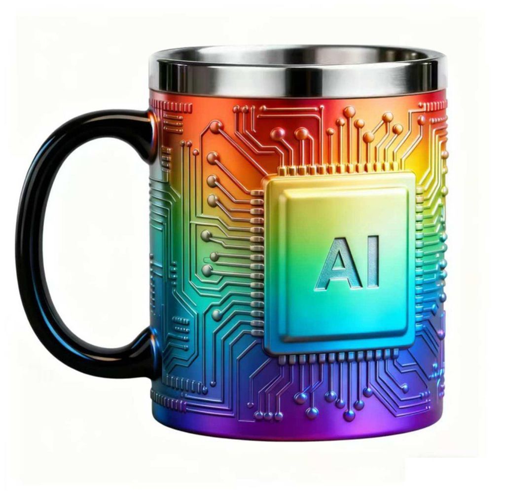 Becher aus Edelstahlharz mit Wärmespeichertechnologie und thematischem Chip-Design – ideal für Kaffee und Bier. Leicht und tragbar. Perfekt als...