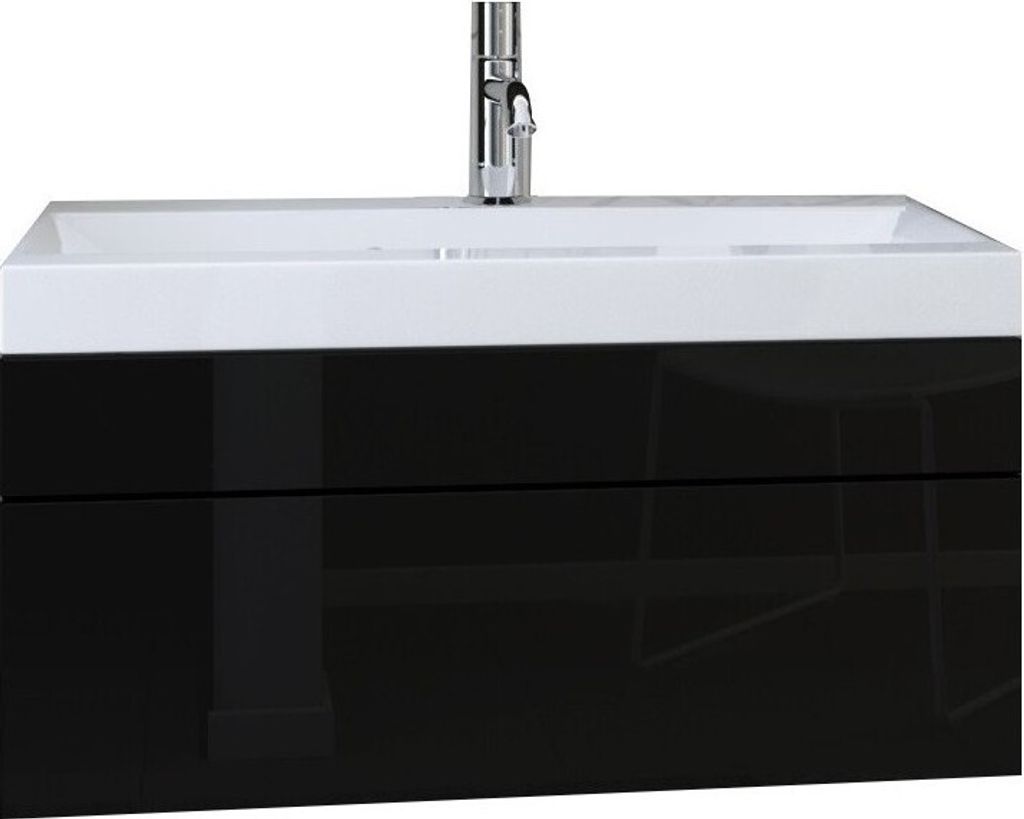 Meublorama FH-Vanity-60-N*1C/8KG, Schwarz, 1 Tür(en), 350 mm, 600 mm, 300 mm, 8 kg