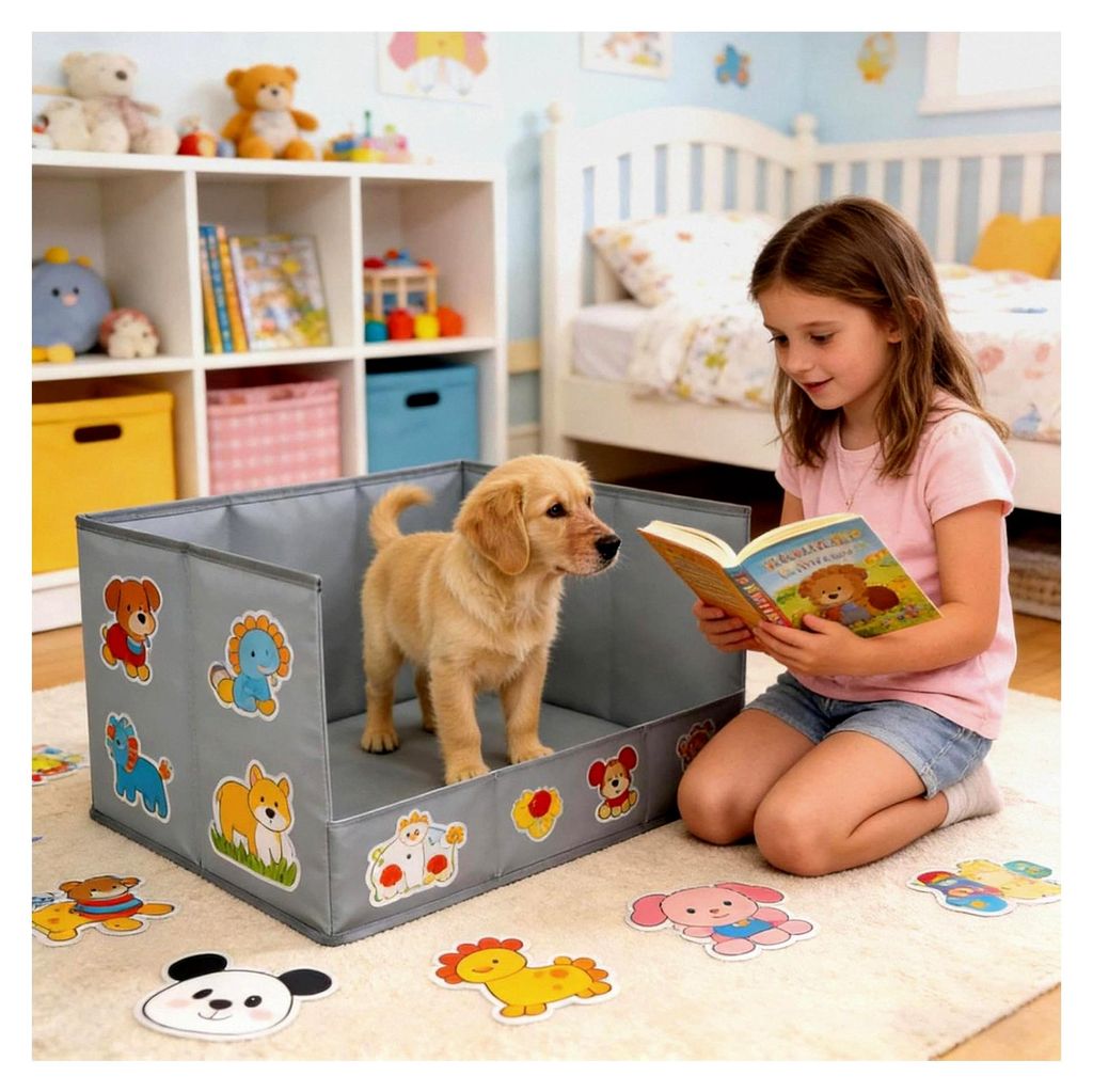 Hunde-Bandeja – 57 x 38,6 x 30,5 cm Faltbar Tragbar Wasserdicht | Geruchlos für Kleine und Mittlere Hunde, Training auf Balkon Zuhause Veranda P...