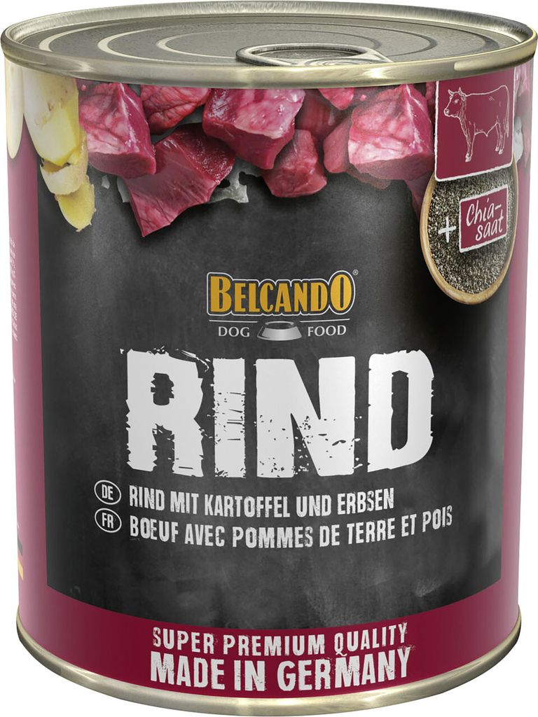 A close-up of a can of dog food.