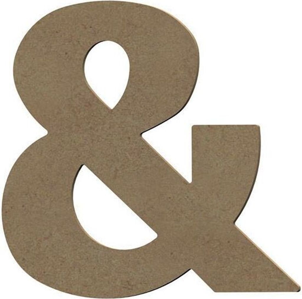 Symbol & aus MDF-Holz zum Verzieren - 15 cm