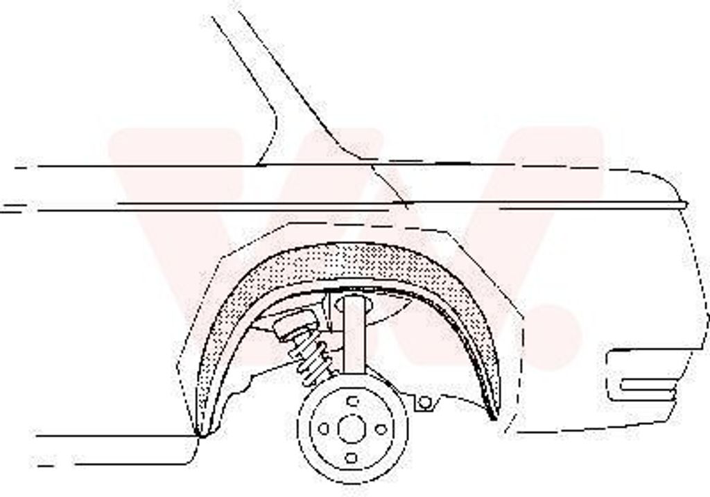 VAN WEZEL Radhaus Inenkotflügel 0602.48 Hinten Rechts innen radseitig für BMW 02 (E10)