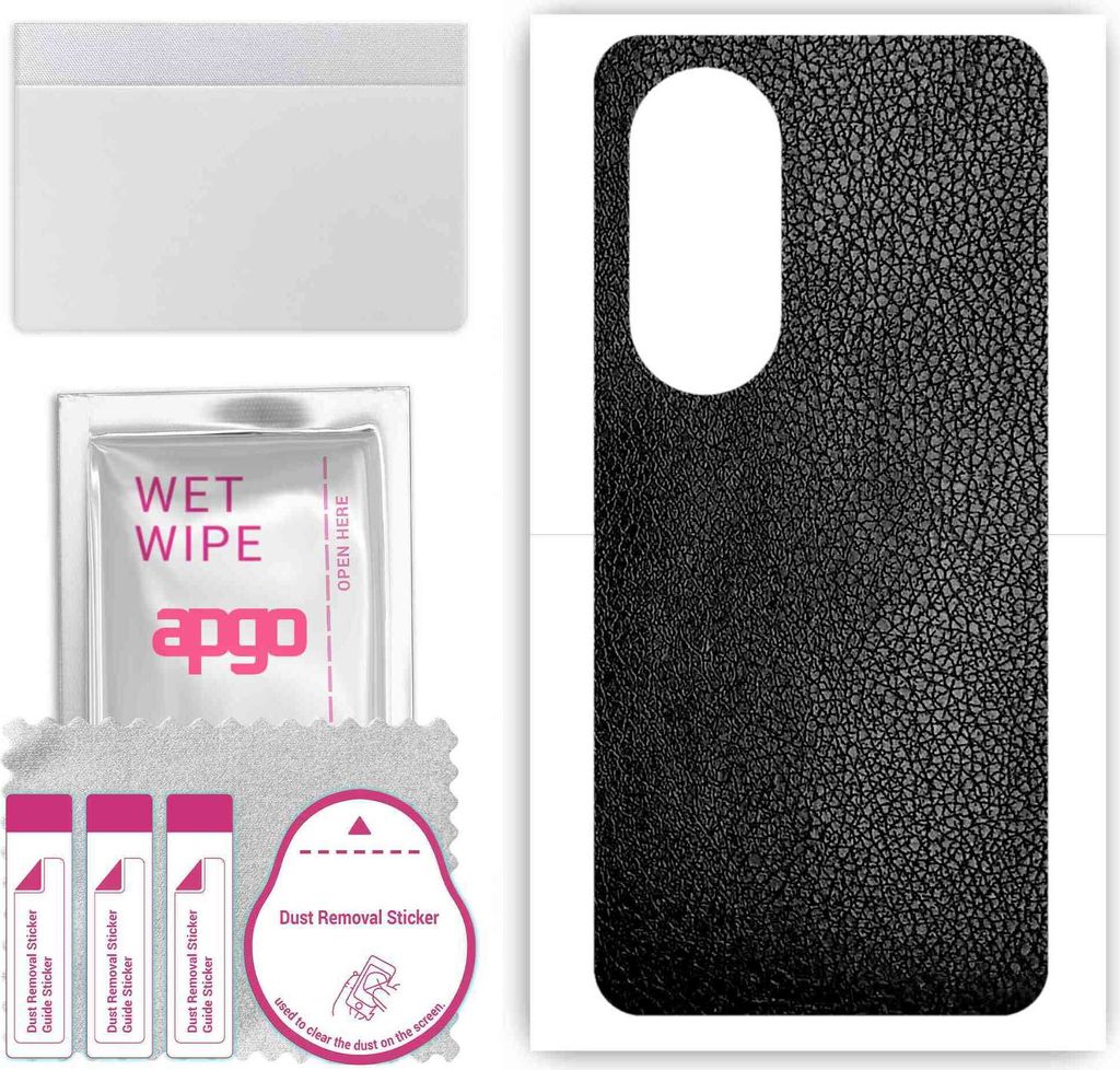 apgo Rückseite Schutzfolie, Skin, kompatibel mit OnePlus Nord CE 4, Hinten Displayschutzfolie aus Vinylfolie, kratzfest, einfache Montage - Schwar...