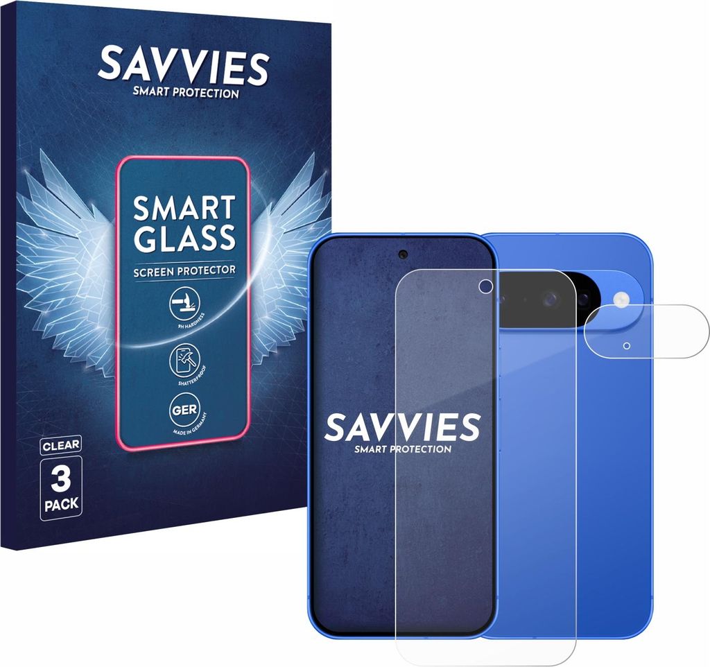 3x Savvies Schutzglas Folie für Google Pixel 10 Produktbild 