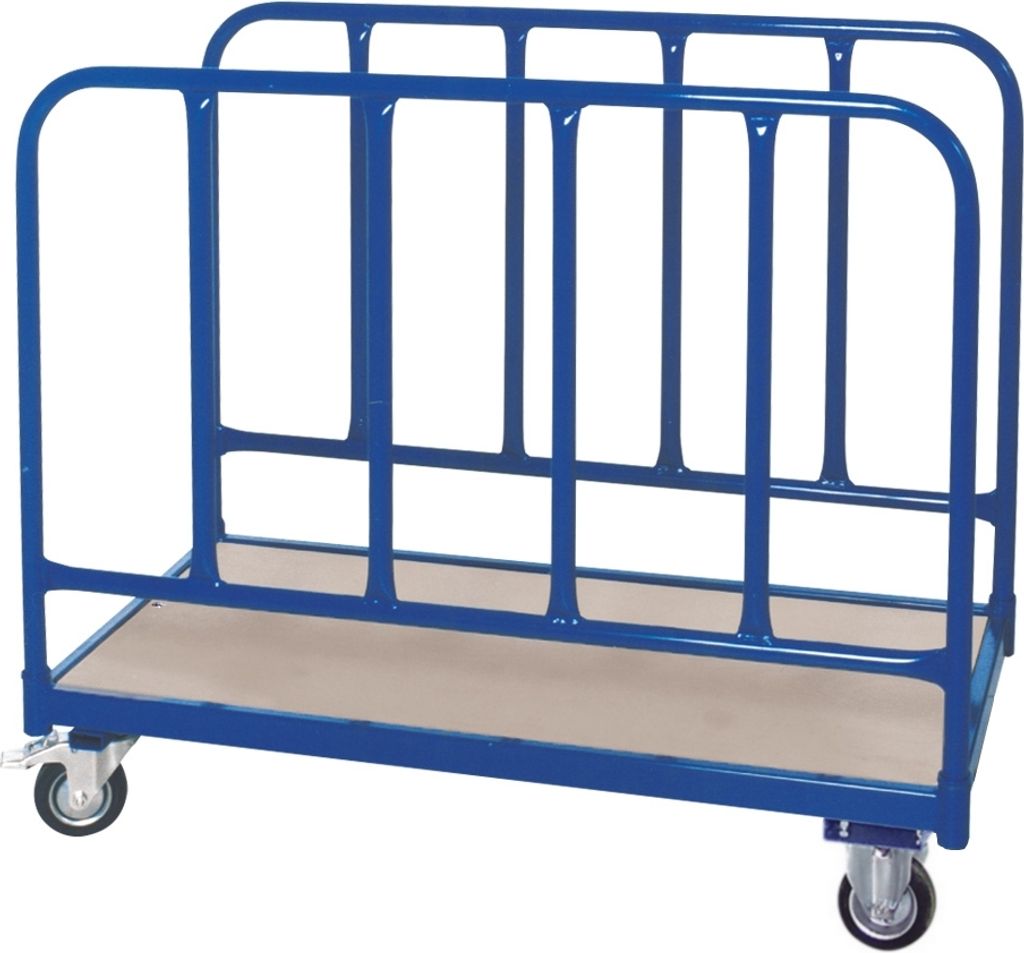 Rungenwagen mit 2 Seitenteilen, LxBxH 1000x500x870 mm, Tragkraft 250 kg, 2 Bock- u. 2 Lenkrollen