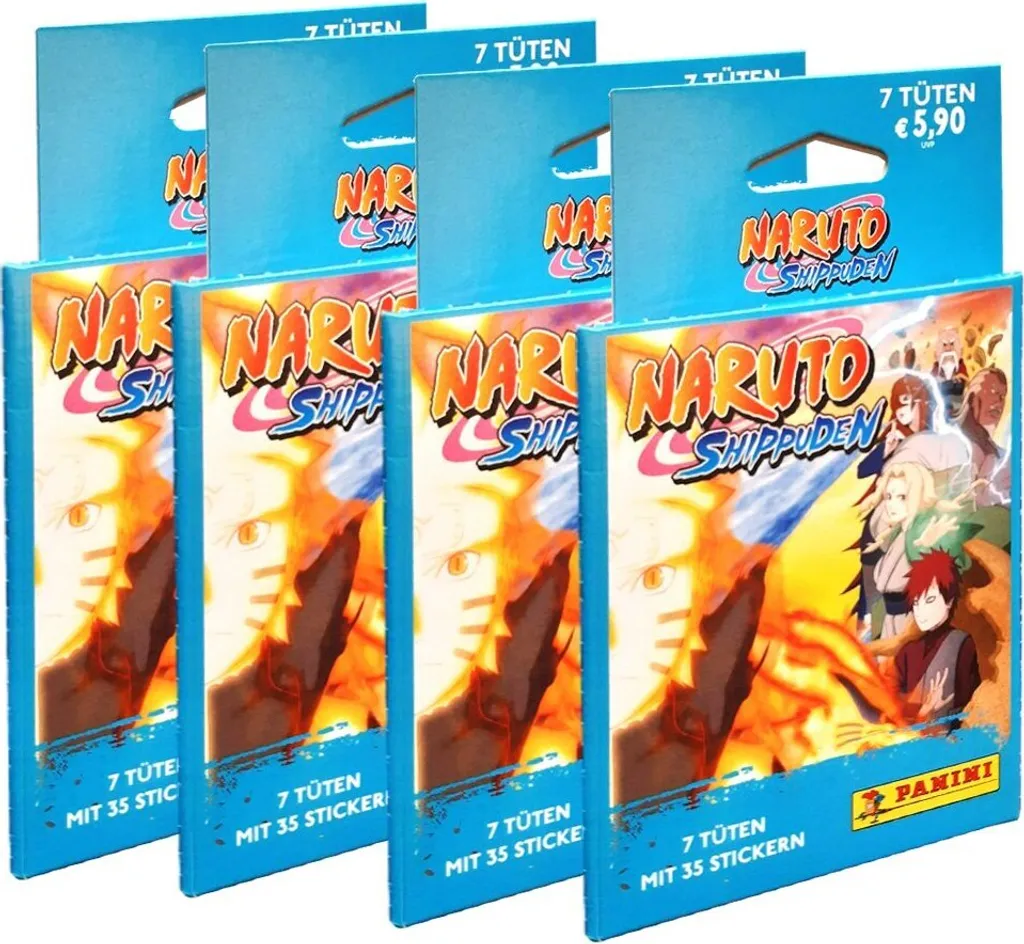 Autocollants Naruto Shippuden 2023 : 5 Blisters de Stickers à Collectionner