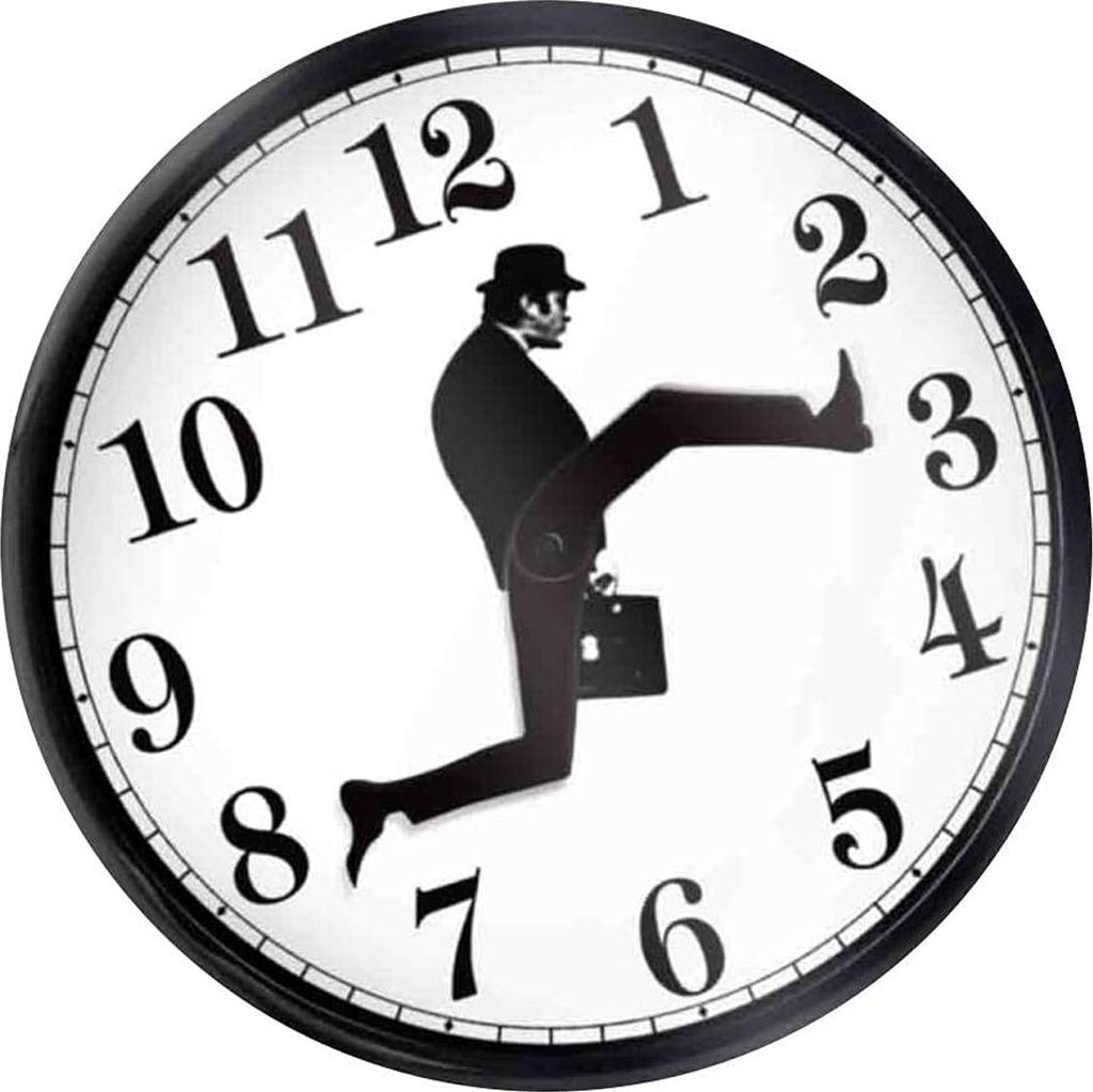 Von der Britischen Komödie Inspirierte Wanduhr Von Ministry of Silly Walk, Comedian Home Decor, Neuheit, Wanduhr, Lustige Walking Silent Mute Clock
