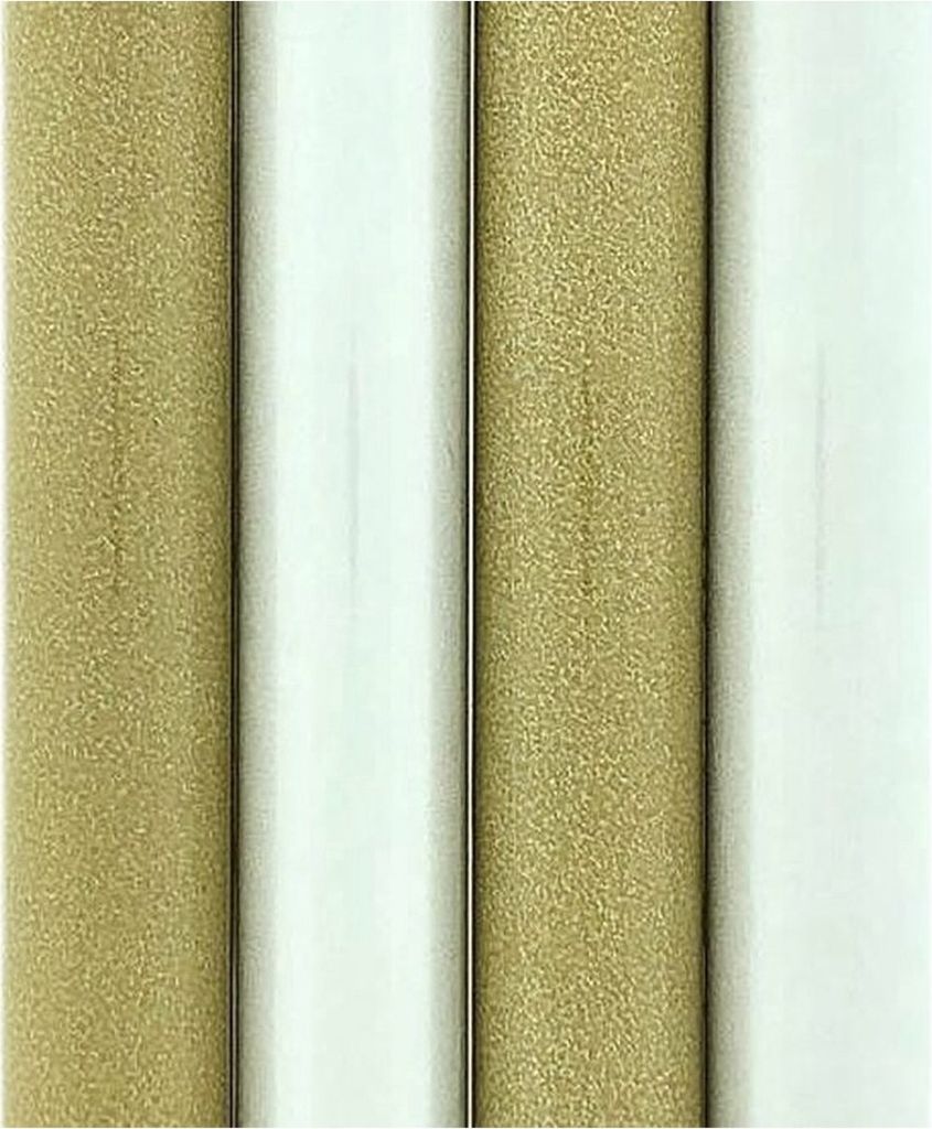 Glitzer Geschenkpapier Weihnachtspapier – Gold und Silber – 3 Meter x 70 cm – 4 Rollen