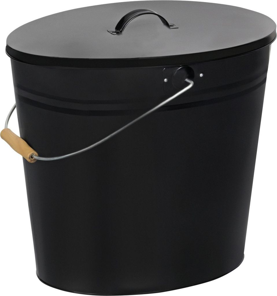 Ascheimer mit Deckel verzinkt, 24 L Produktbild 