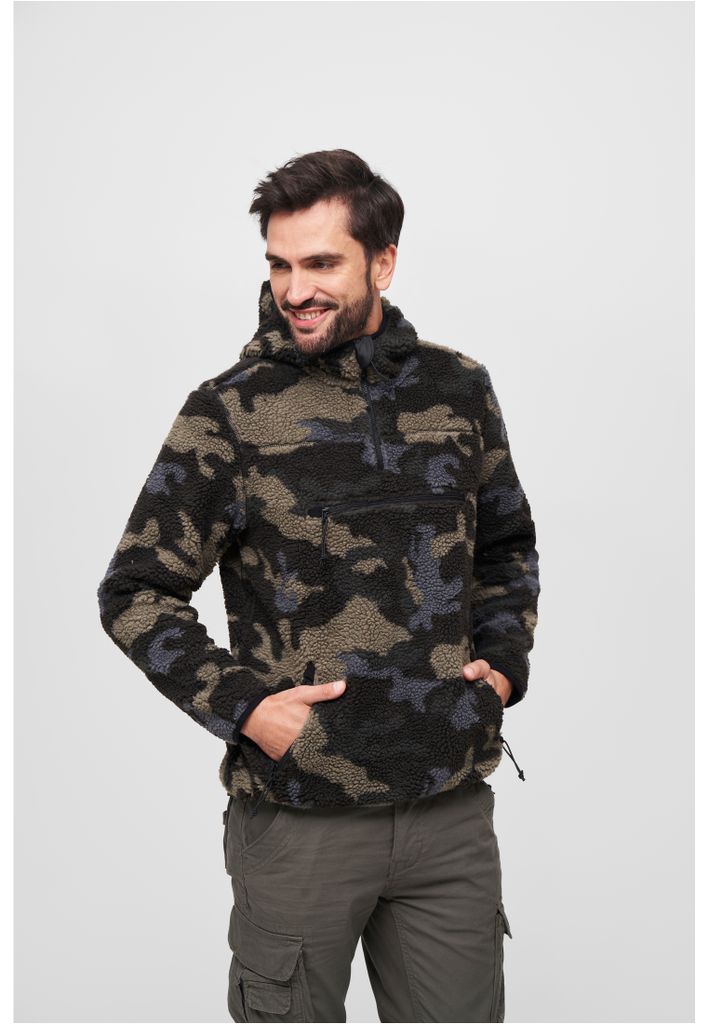 Brandit Teddyfleece Arbeitspullover Größe 6XL Farbe Dunkles Tarnmuster