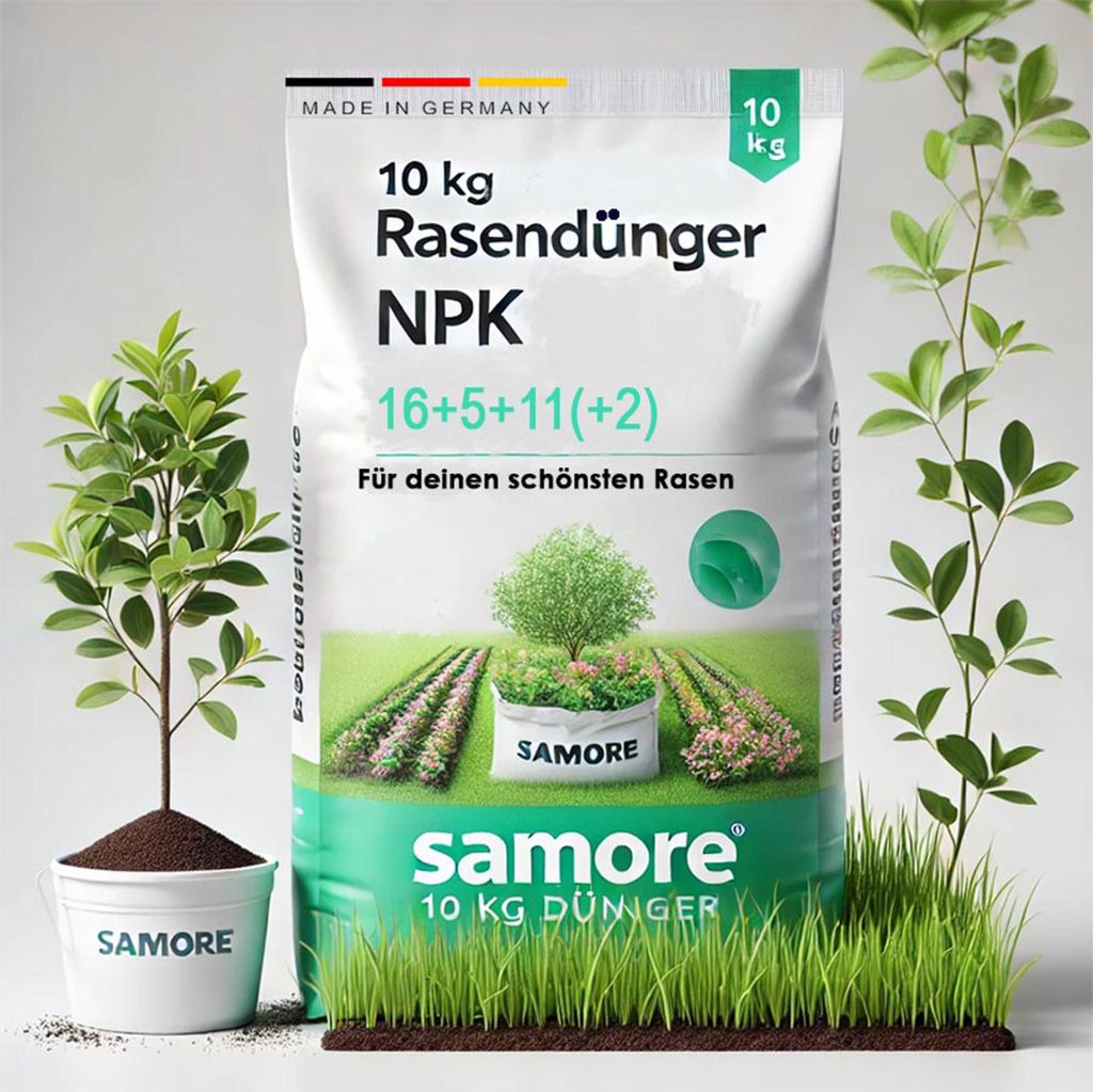 10kg Rasendünger NPK 16-5-11 Turbowachstum gegen Moos Unkraut Sofortwirkung