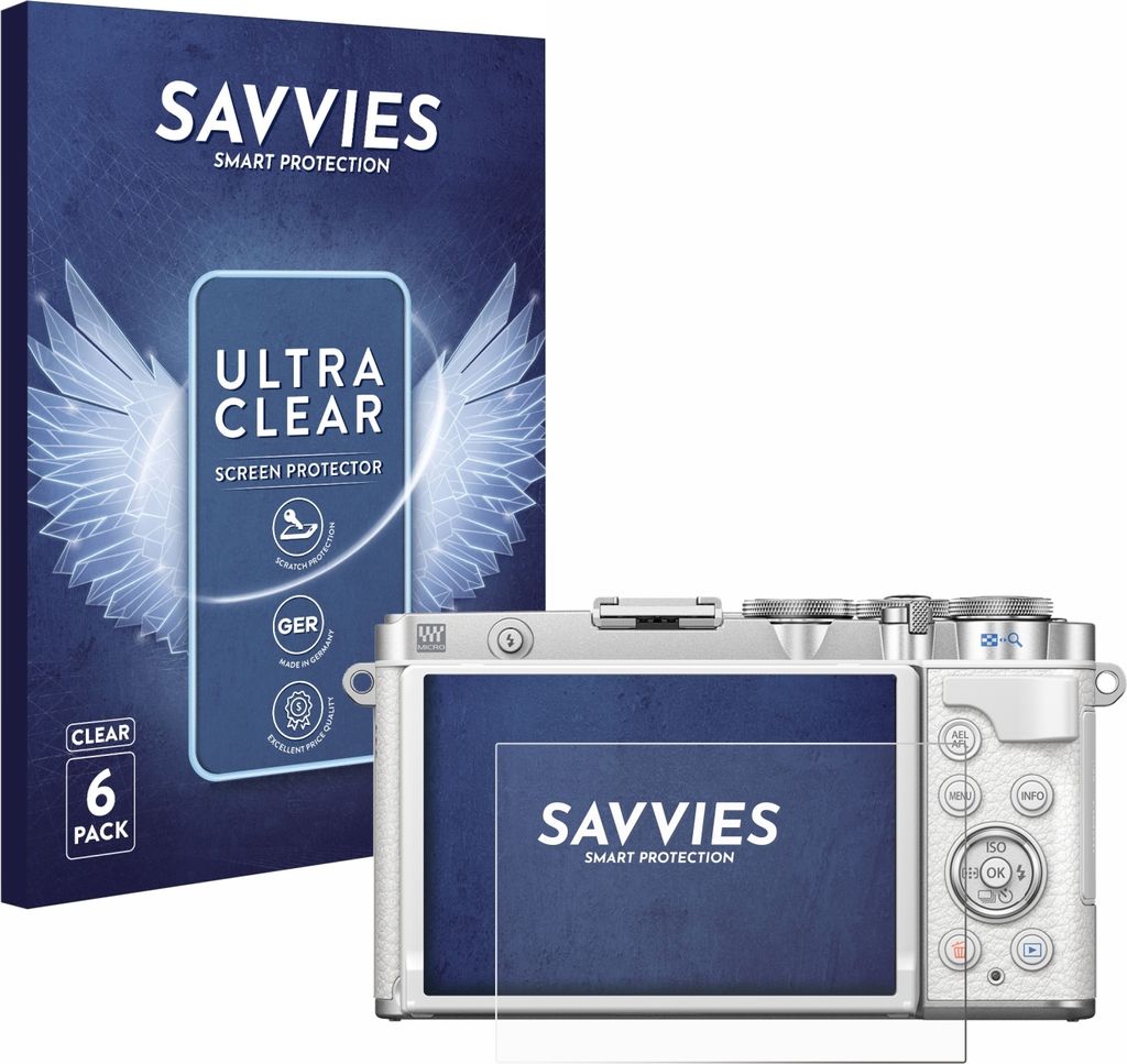 6x Für Olympus PEN E-P7 Schutzfolie Savvies Displayschutz Display Schutz Folie Klar Transparent